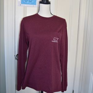 NWOT Maroon Vineyard Vines Long Sleeve Tee